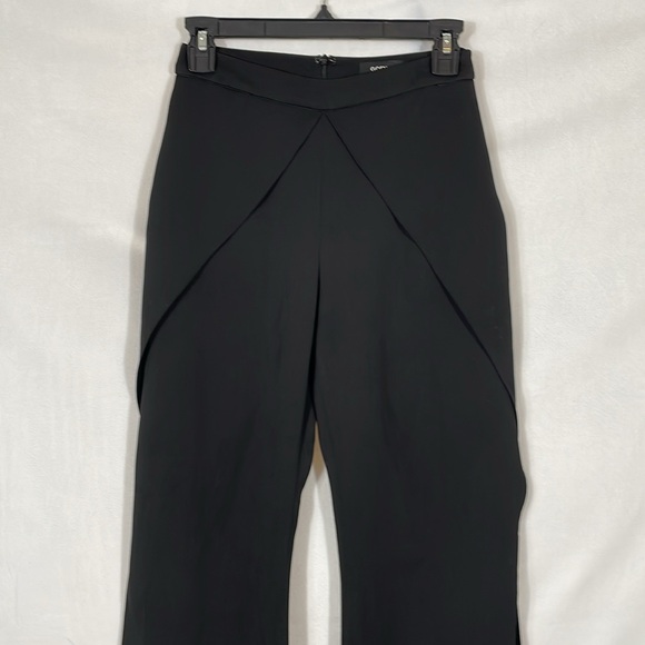 GOEN J. Black Trouser Pantss Size 4 Small Layer Look With High Leg Side Slit EUC - Picture 2 of 10